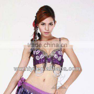 Belly Dancing Bra, New Sexy Arab Beads Belly Dance Bra Top, Performance Bra for Women Dancer (QC8012)