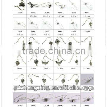 Metal earring parts wholesale