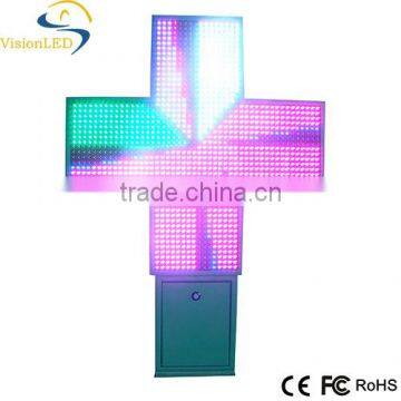 P16 Outdoor waterproof Cross full color LED sign for Pharmacy