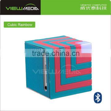 New product portable night light cheap bluetooth cube speaker Cubic Rainbow