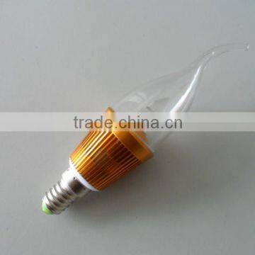 high power 3w led candle bulb e12