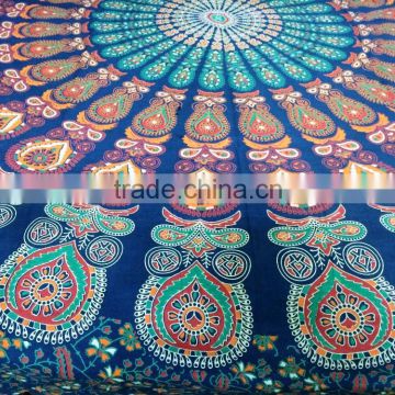 Multi color Indian Hippie Psychedelic Wall Hanging Mandala Tapestry Queen Throw Bohemian