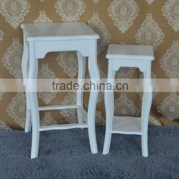 wedding flower decoration planting pot wooden glossy white flower stand furnitures