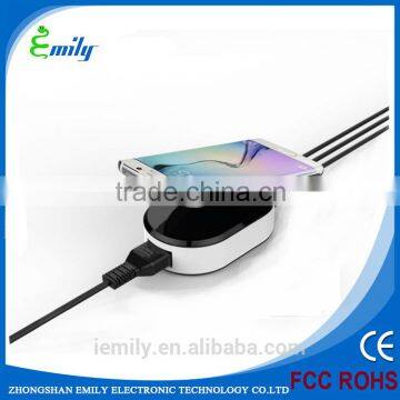 QC2.0 Portable 3 Ports Cell Phone Charger+QI Wireless Phone Charger Station for Iphone Samsung Htc lg Nokia Google Moto photo-4