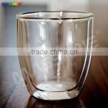 Manufacturer Mouthblown Borosilicate Heat Resistance Double Wall Glass Cup