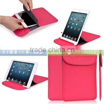 Leather pouch Slim stand tablet bag for iPad mini 2 premium PU sleeve for iPad mini 2