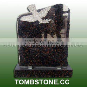 Tan Brown Stone Gravestone