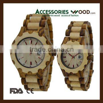 Wholesale Japan movt quartz watch custom wooden wrist watch for man and woman