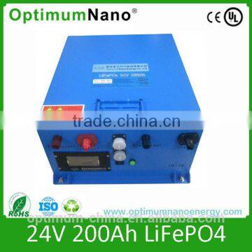 MSDS Screw cell 24v 200ah lifepo4 solar system battery