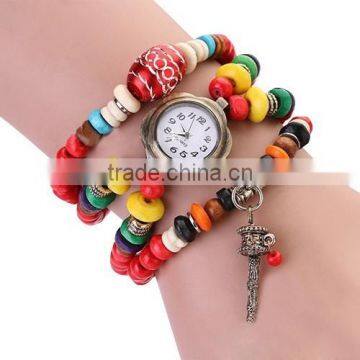 In Stock Women's Ladies Girls Retro Xmas Party Brithday Gift Heart Dress Quartz Wrist Hand Charm leather strap bracelet wrist wa