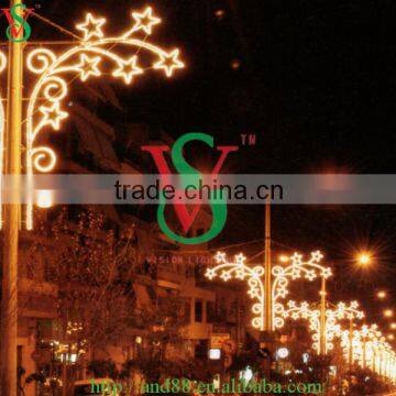 Factory price falling star street pole mount decoration led light