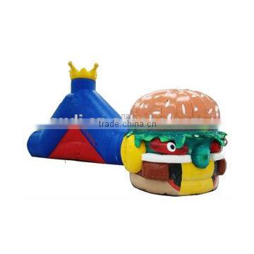 Attractive design fashion giant inflatable hamburger tunnel