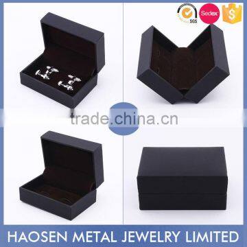 luxury black paper cufflinks gift box jewelry
