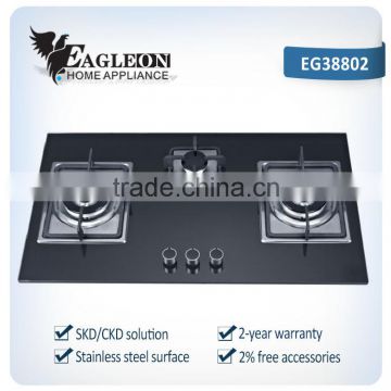 EG38802 88cm temper glass built-in gas hobs/ gas stove/ cooktop/ 3 Sabaf burners