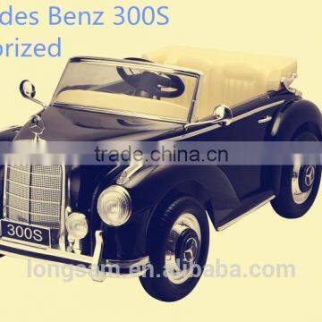 Kids Electric Plastic Material Mercedes 300S Children Manual Ride on Car