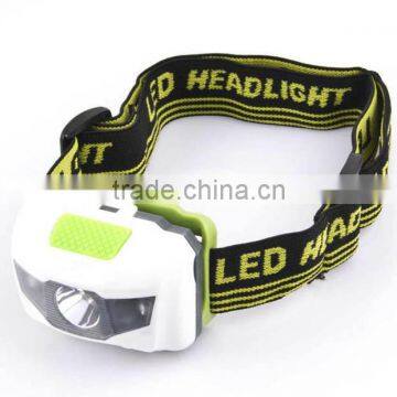 3W LED headlamp waterproof with red warning lighting