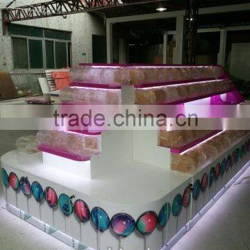 2016 Christmas Mall Candy Kiosk, Cotton Candy Kiosk Design, Candy Store Furniture for Sale