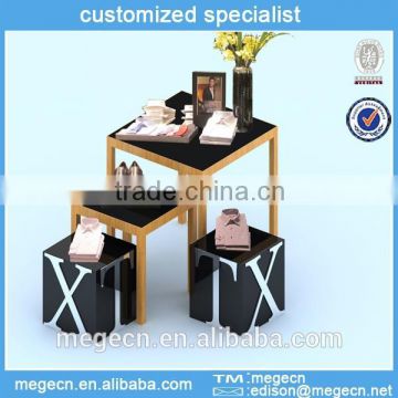 customized clothing accessory wooden display stand for promotion