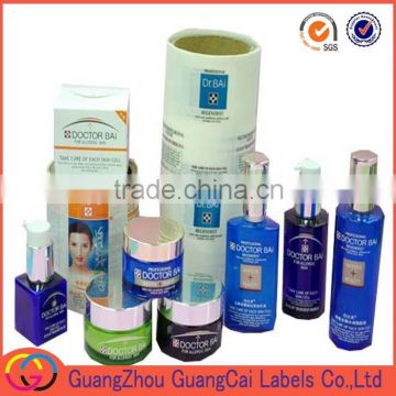 high quality self adhesive vinyl sticker label for cosmetic bottle or box