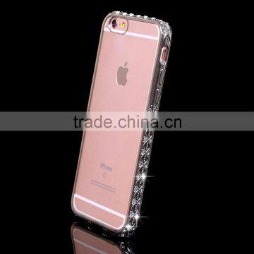 Luxury Glitter Bling Diamond Crysta Clear soft gel tpu Cell Phone case cover for iPhone 6 6s plus