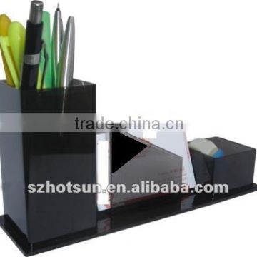 newly design black acrylic desktop pen holder