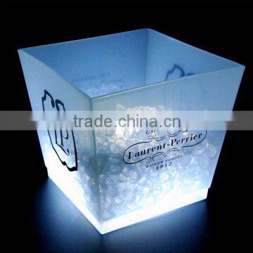 Plastic square led ice bucket for beer promotion