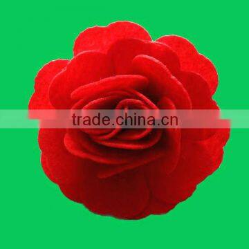 hot sale handmade red flower felt fabric