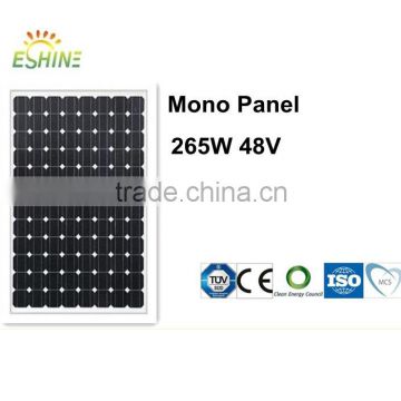 high efficiency and low price solar module 255watt 60pcs solar cell