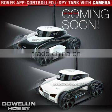 2013 Hot New Toys!! Rover App-Controlled wifi 4Ch Tank With Camera for iPhone, iPod Touch and iPad/RC Toy Car