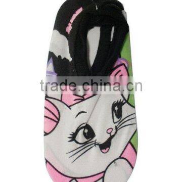 Ladies' lovely cat print footie socks