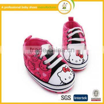 Lovely Hello Kitty red color baby crochet shoes girls baby shoes