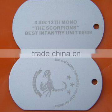 aluminum dog tag with laser engraving logo