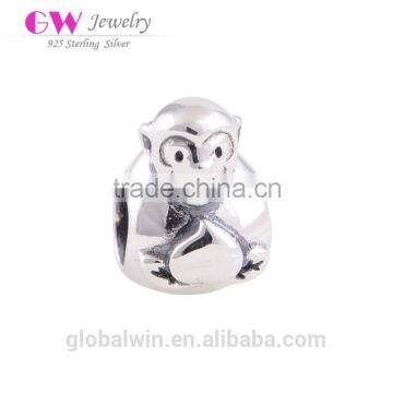 Wholesale Fashion Jewelry 925 Sterling Silver Monkey Animal Design Antique Charms