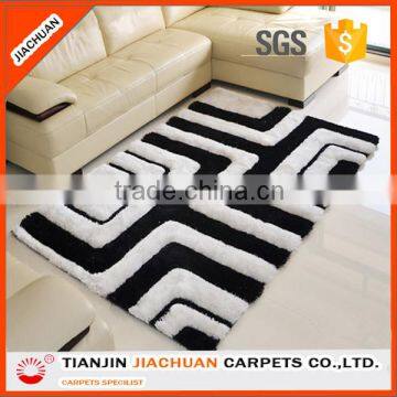 hot sale polyester silk shaggy modern design 3D carpet