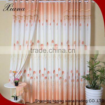 Woven terylene curtain fabric, beautiful landscape printed curtain, wholesale curtain tissue fabric