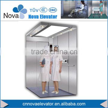 Hairline Stainless Steel Elevator for Patient,1.0m/s 1600kg~2500kg