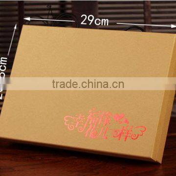 Top Sale Wedding Memory Gift Handmade Diy Storage Kraft Paper Photo Box With Lid photo-2