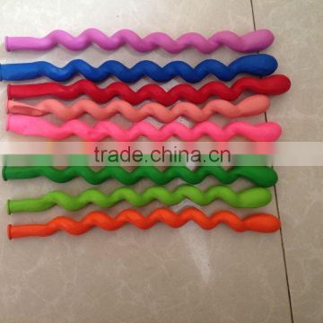 2016 different shaped long balloon /spiral balloon decoration latex balloon