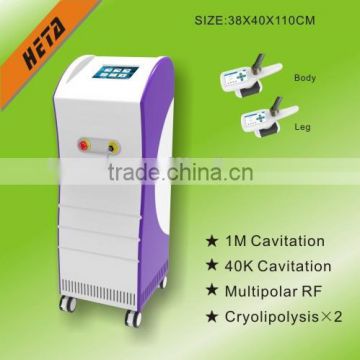 Fat Reduce Heta H-2004D Hot!! Double Cryolipolysis Handles Fast Slimming Cavitation Machine/ Cryo Slimming Device Rf Body Shaping