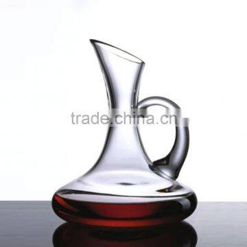 glass wine decanter with handle