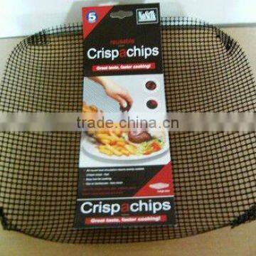 PTFE Fiberglass Mesh Tray, Pizza Baking Tray, Teflon Oven Wire Mesh Basket