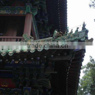 clay glazed roof tiles for Chinese pagoda