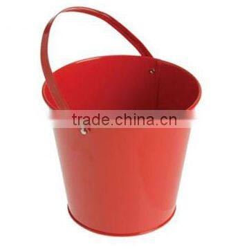 Red Metal Buckets/Pails With Handle