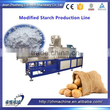 Extrusion machine for modified starches