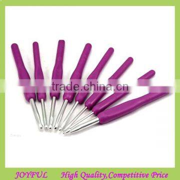 8Pcs Smooth touch crochet hook set/plastic handle crochet hook