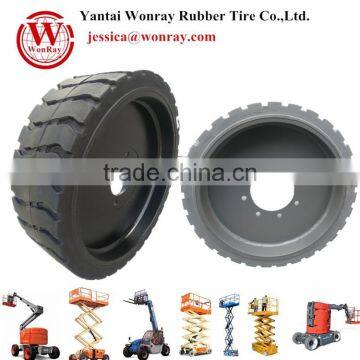 Genie Scissor lift platform wheel solid tire with rims wheel 22x7x17 3/4