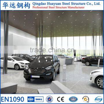In UAE Structural Steel Pre Engineered 4S Car Exhibition Center for Sale