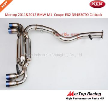 MerTop Race Catback Exhaust Fits 2011 2012 B** M1 E82 coupe E82 2DR Turbo N54B30TO