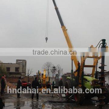 Electric Pole Erecting Crane & Digging Hole From DAHAI Factory photo-3