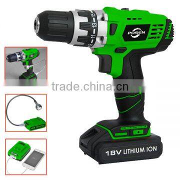 18V 13mm Li battery double sleeve Cordless drill